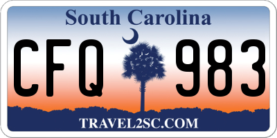 SC license plate CFQ983