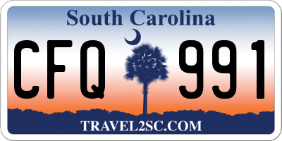SC license plate CFQ991
