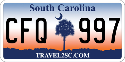 SC license plate CFQ997