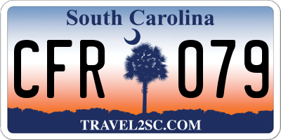 SC license plate CFR079
