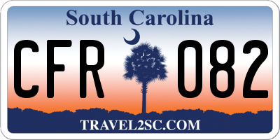 SC license plate CFR082