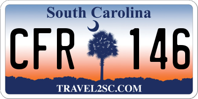 SC license plate CFR146