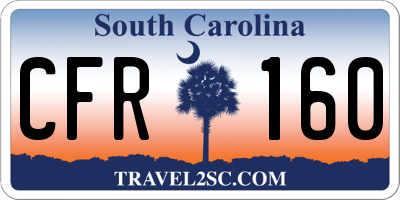 SC license plate CFR160
