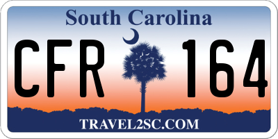 SC license plate CFR164