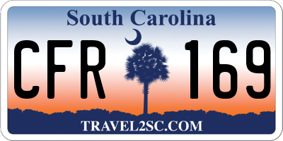 SC license plate CFR169