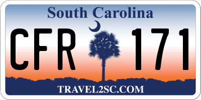 SC license plate CFR171