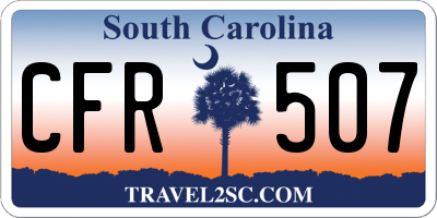 SC license plate CFR507
