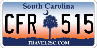 SC license plate CFR515