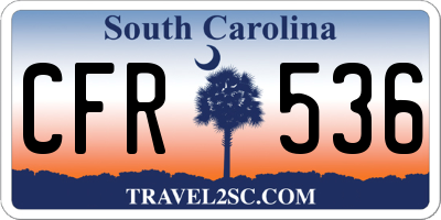 SC license plate CFR536