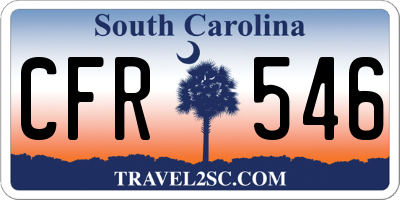 SC license plate CFR546