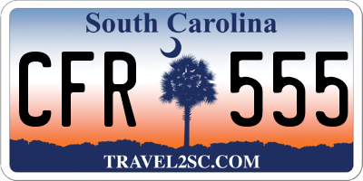 SC license plate CFR555