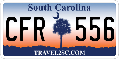 SC license plate CFR556