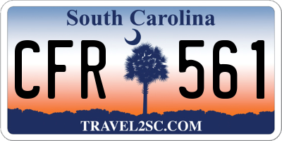 SC license plate CFR561