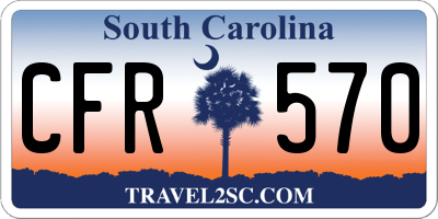 SC license plate CFR570