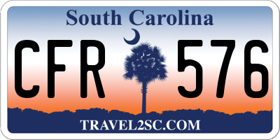 SC license plate CFR576
