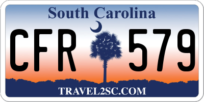 SC license plate CFR579