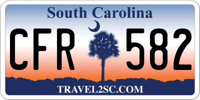 SC license plate CFR582