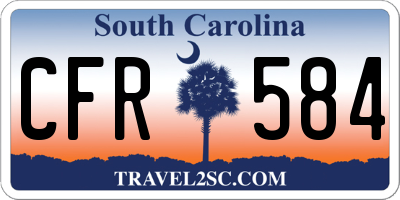 SC license plate CFR584