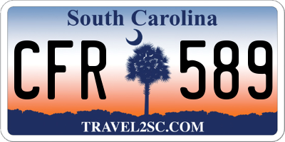 SC license plate CFR589