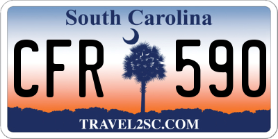 SC license plate CFR590
