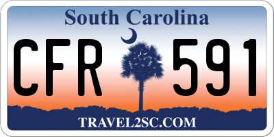 SC license plate CFR591