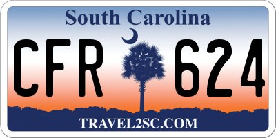 SC license plate CFR624