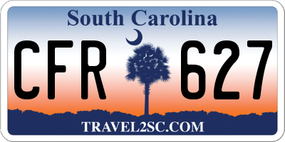 SC license plate CFR627