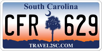 SC license plate CFR629