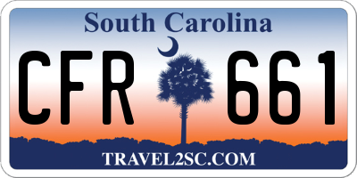 SC license plate CFR661
