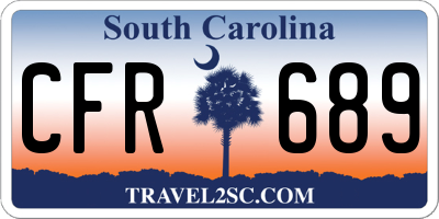 SC license plate CFR689