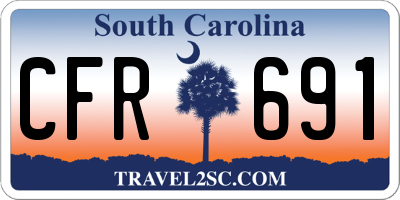 SC license plate CFR691