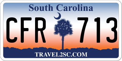 SC license plate CFR713