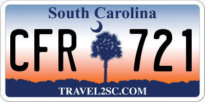 SC license plate CFR721