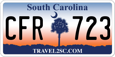 SC license plate CFR723