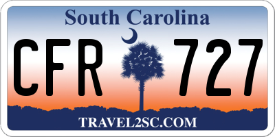 SC license plate CFR727