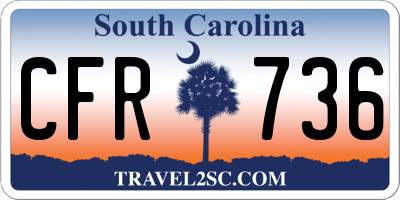 SC license plate CFR736