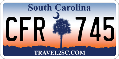 SC license plate CFR745
