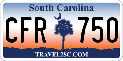 SC license plate CFR750