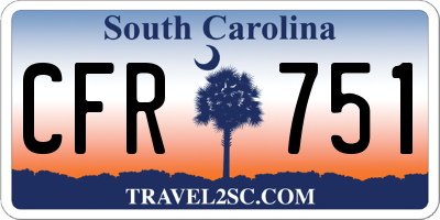 SC license plate CFR751