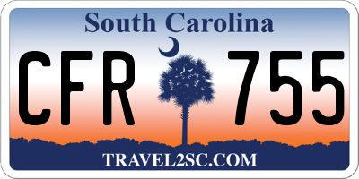 SC license plate CFR755