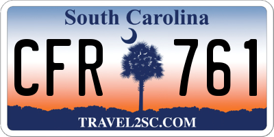 SC license plate CFR761
