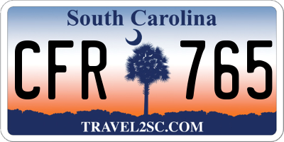 SC license plate CFR765