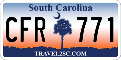 SC license plate CFR771