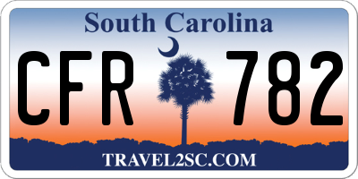 SC license plate CFR782