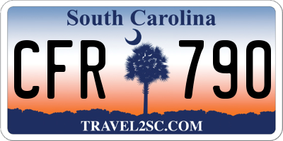 SC license plate CFR790