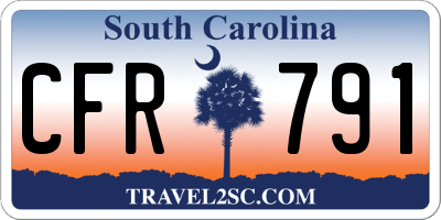 SC license plate CFR791