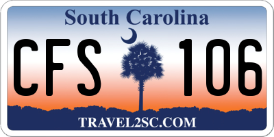SC license plate CFS106