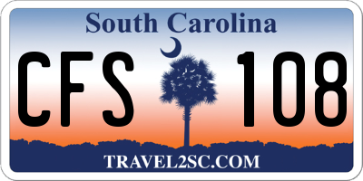 SC license plate CFS108