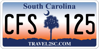 SC license plate CFS125