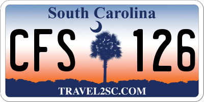SC license plate CFS126